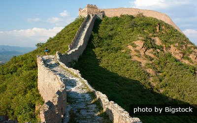 la muralla china se ve desde el espacio