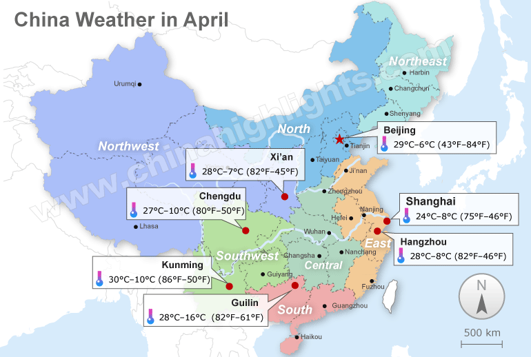 Китай карта погоды