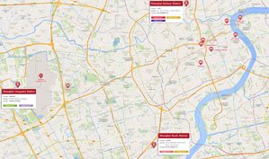 Mapa de estación de tren Shanghai